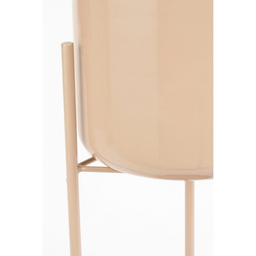 Colyn Bloempot op Standaard - H60 x Ø19 cm - IJzer - Lichtroze