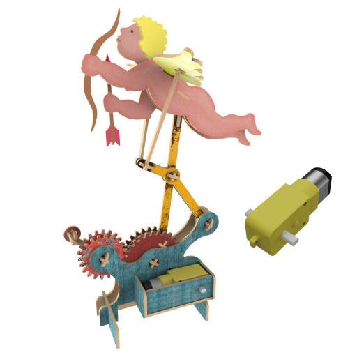 Ilo Build 3D Mechanische Houten Modelbouw Cupid, 0226,14x18x23cm