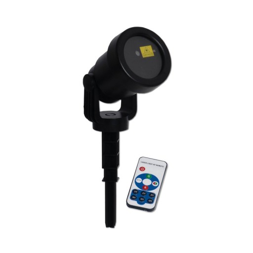 Laser outside spy with projector, skewer made of plastic, colorful, with integrated LED, spotlight for outside