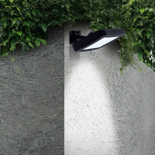 2er-Set LED Solar Außenwandleuchte "PEPE" , für Außen, Wandleuchte - Kunststoff in Schwarz, mit integrierter LED - Wandleuchten außen