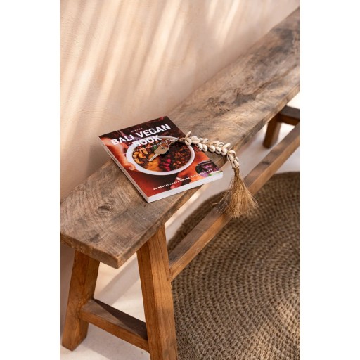 De Raffia Fishbone Keychain - Natural White