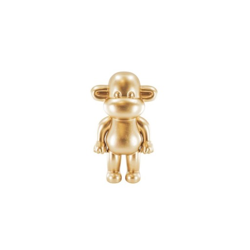 Ornament - Monkey Figurine 'The Legend'- Polyresin - Gold - 20,5x13,5x35cm