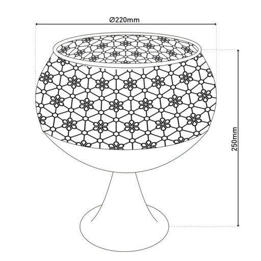 LED decorative solar light with a base of 25 cm high, with flame effect, for outside, made of rust-colored metal and plastic, with a firmly built-in LED