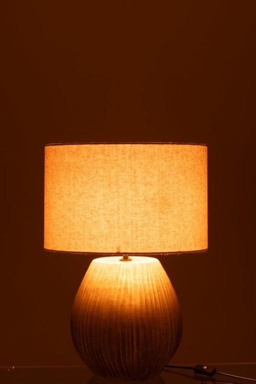 J-Line Lamp Nebu Round Ceramic Gold Small