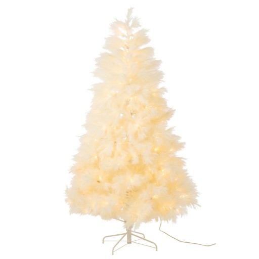 J-Line Kerstboom 400 Led Pampa Metaal Ecru