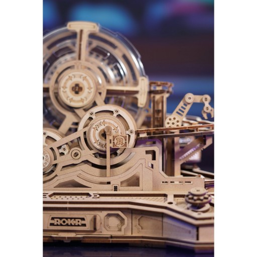 Robotime, 3D DIY Houten Modelbouwpakket Gearball Scramble, Marble Run, EGC01, 29,5x19,5x23,5cm