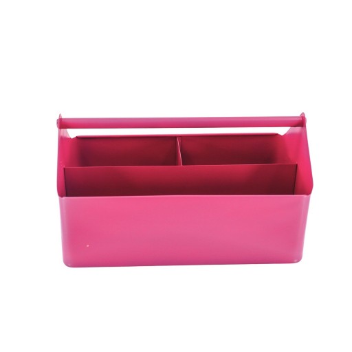 Opbergdoos- Organizer - Metaal - Neon Pink - 30x17x17cm