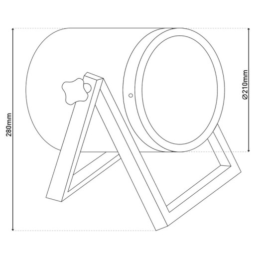 Table lamp "Tim" made of white metal and satined plastic, with E27 socket, table lamp for inside, 28 cm high