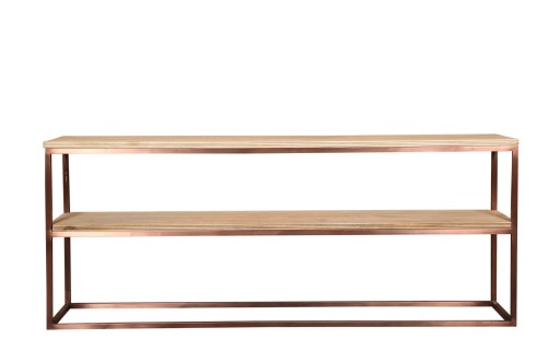 Zoah Copper Mango Wood Double Level Sidetable