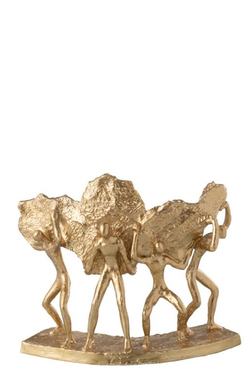 J-Line Figures Wearing Stone Resine Gold