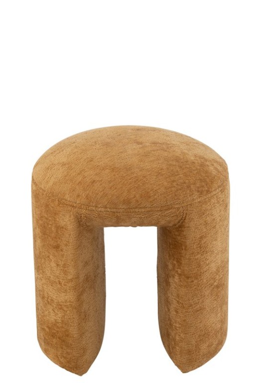 J-Line stool Round - textile - ocher
