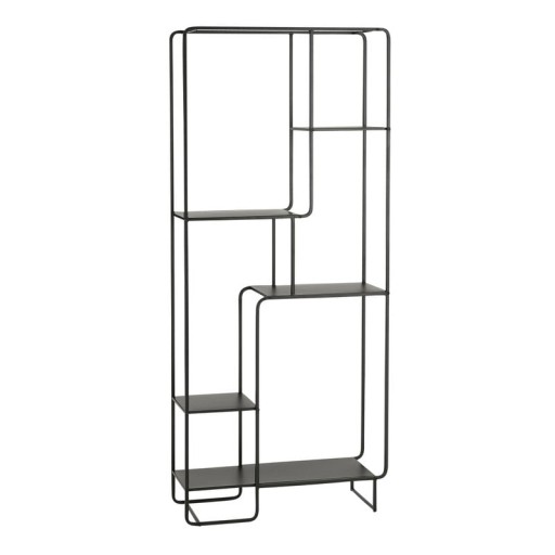 Jules Shelving unit - L76 x W30 x H178 cm - Metal - Black