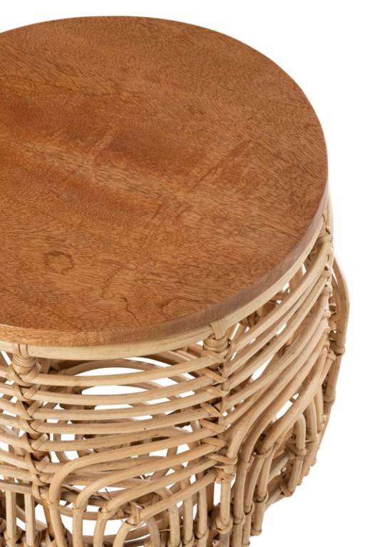 J-Line side table Ellen - rattan - natural