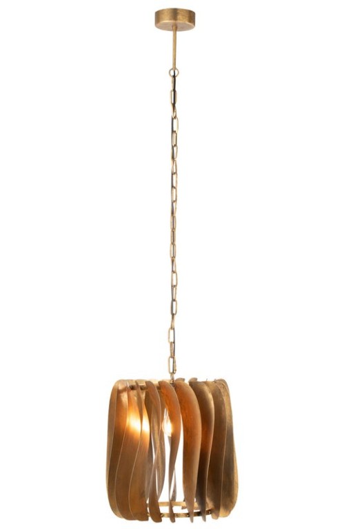 J-Line hanging lamp Tina - iron - black - gold