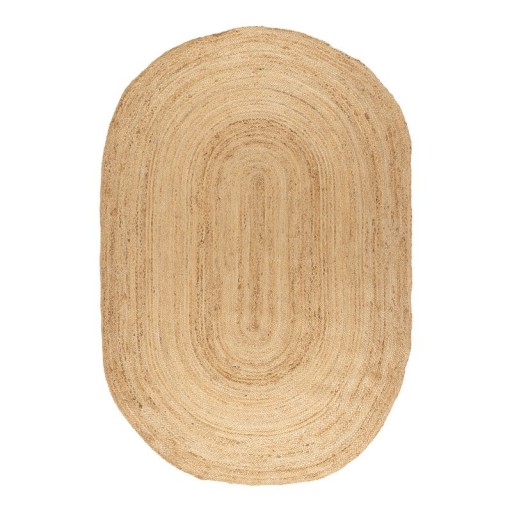 Ovaal Jute Vloerkleed | Natuurlijk 140 x 200 | Jut Rug Oval