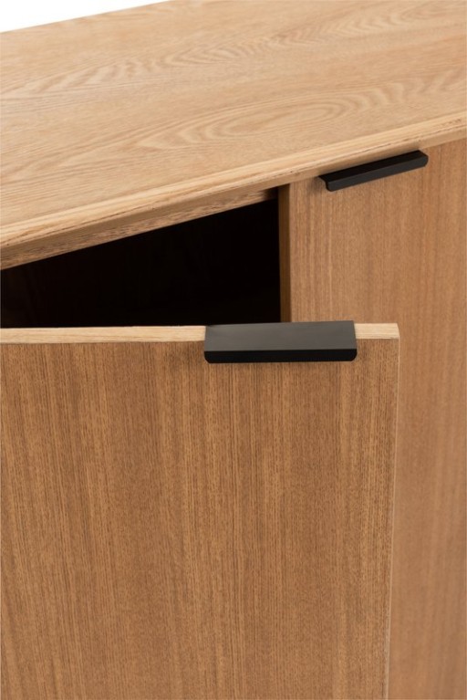 J-Line cabinet on legs - 2 doors - wood/metal - natural