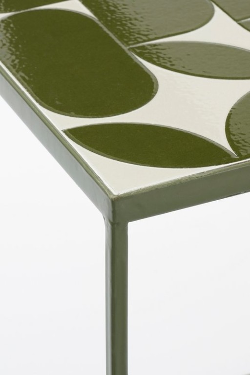 Bologna side table outside - Set of 2 - L38 x B38 x H48 cm - Metal - Green