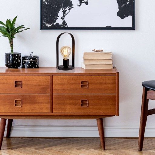 Metal table lamp "Faro" h: 28.5cm black