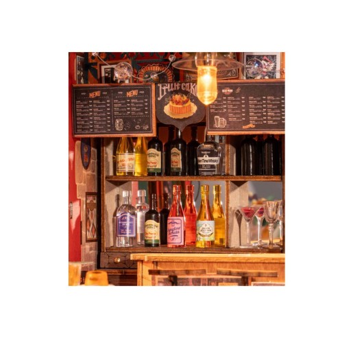 Robotime Cheers Bar & Dining DIY Miniatuurhuis, DG173, 22x15x18.5cm