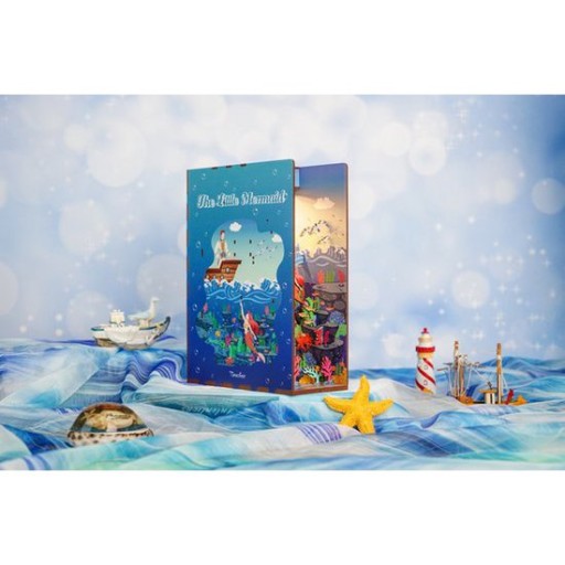 Tonecheer, DIY Book Nook, The Little Mermaid Bookend, TQ112, 18,2x8x24,5cm