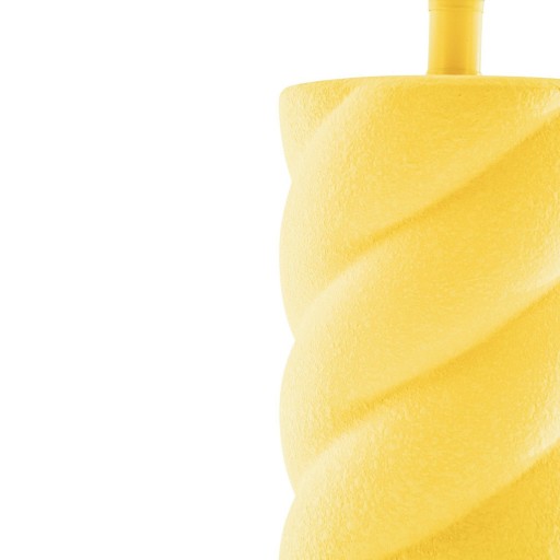 Tafellamp - keramiek - neon geel - E27- 12x12x28cm