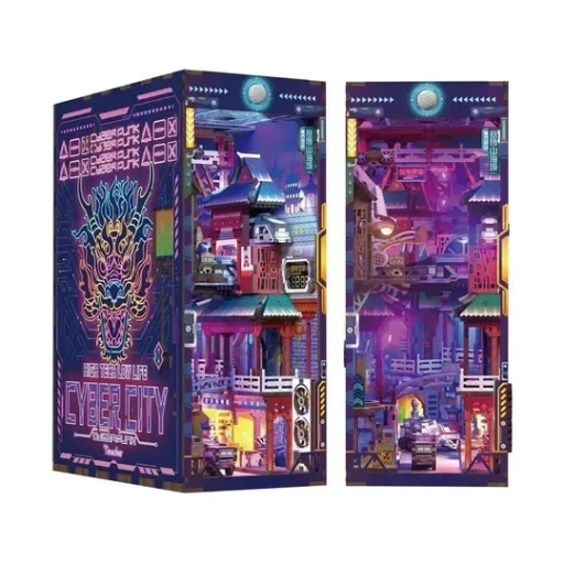 Tonecheer DIY Book Nook | Cyber City Bookend (TQ131) | 3D Miniatuur Diorama