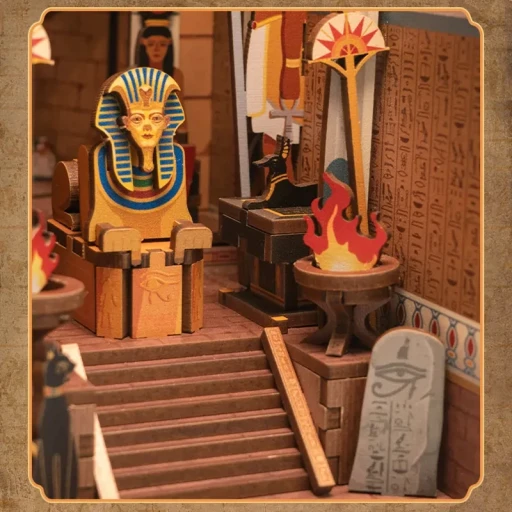 DIY Book Nook Bookend Adventure in Egypt Bookend, Tone-Cheer, TQ127, 18.2x8x24.5cm