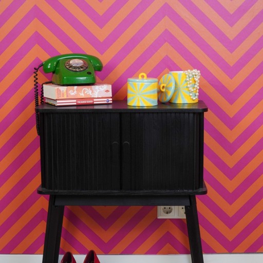 Deco Jar -Swirl - Dolomite - Geel/Mint - 11x11x14,5cm