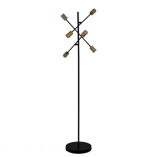 Standing lamp "Modo" made of black in black, versions in gold, E27 socket, floor lamp for living room, dining room, kitchen, hallway, hallway or office, 150 x 49 cm
