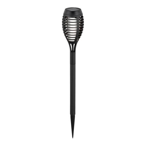 3 Set LED earth spit "torch" 58 cm made of gray plastic, with integrated LED, solar light for outside