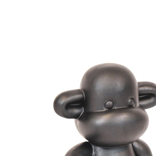 Ornament - Monkey Figurine 'The Legend'- Polyresin - Black - 33x21x50cm