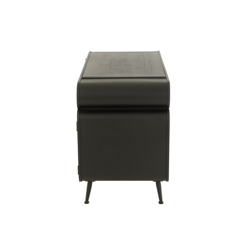 J-Line Bureau Wood And Metal Desk Dennenhout Zwart/Lichtbeige