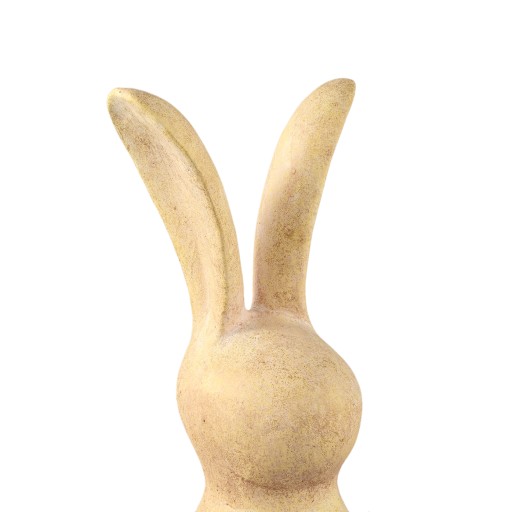 Remy Yellow Cement Rabbit Head Shaped Statue L