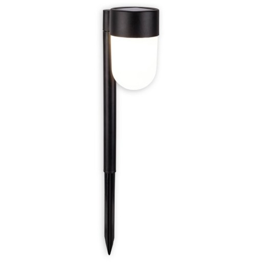 2 Set LED solar skewer "Sina" 47.2 cm high, plastic in black and white, integrated LED, warm white