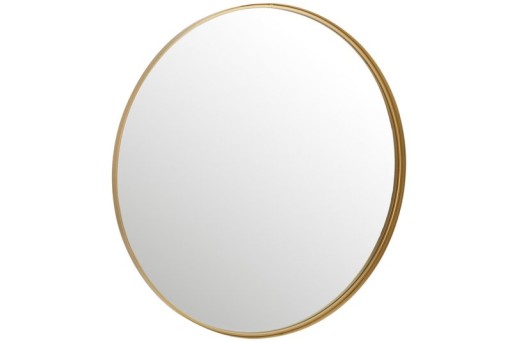 J -Line Spiegel Round High edge - Metal/Glass - Gold - Large - Ø 110 cm