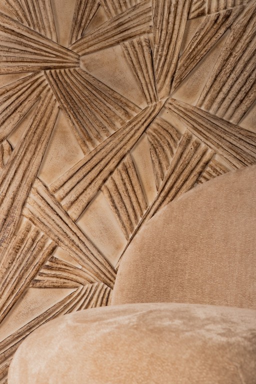 Raihan Cream Rect. Mdf Wall Panel Knotted Look