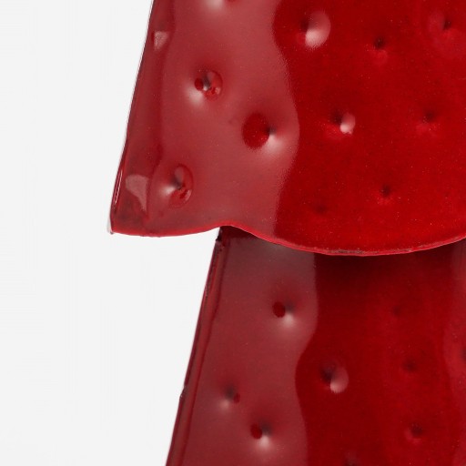 Decoratie Kerstboom - L18 x B9 x H91 cm - IJzer - Rood