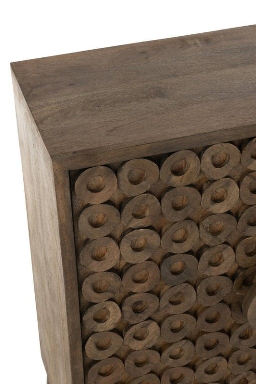 J-Line Cabinet 2 Doors Mango Wood/MDF Brown