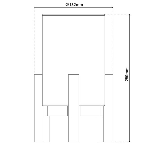 Cordial lamp "Madita" 25 cm high, in white/nature, with integrated LED, dimmable with touch sensor