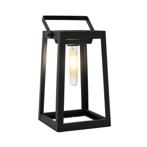 LED decorative lamp, for outside, decoration metal and plastic in black, with integrated LED
