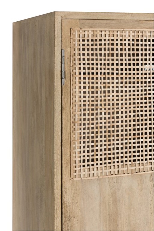 J-Line cabinet Woven - 3 doors + 4 drawers - wood - natural