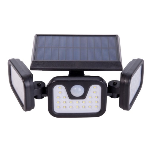LED Solar Außenwandleuchte "Pacita", Multifunktionsleuchte Außenwandlampe aus Kunststoff in Schwarz, 28,3 x 13,5 x ca. 11 cm