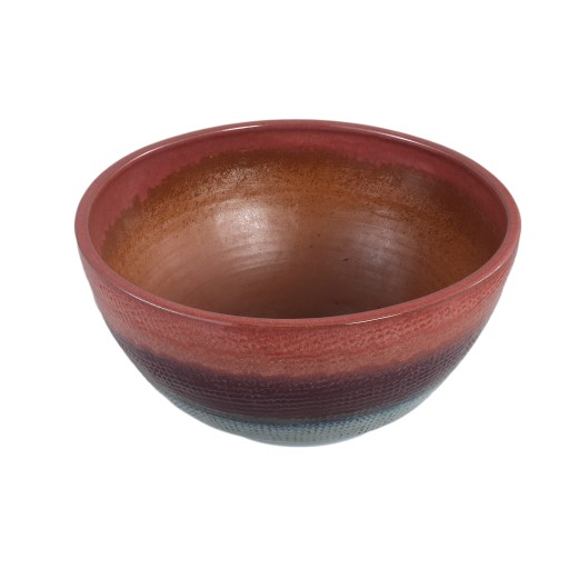 Elana Purple Round Ceramic Bowl Ombre Pattern M