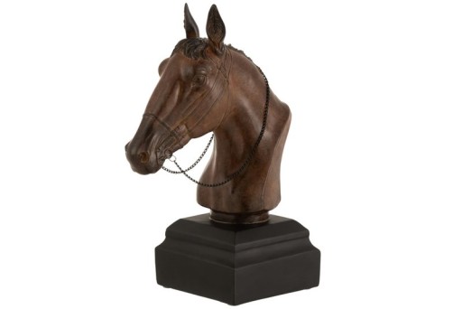 J-Line decoration Horse head - polyresin - brown