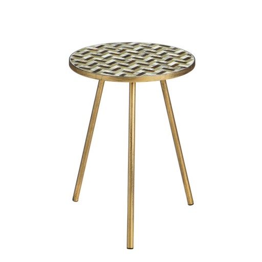 Alanza side table outside - H52 x Ø39 cm - Metal - Green