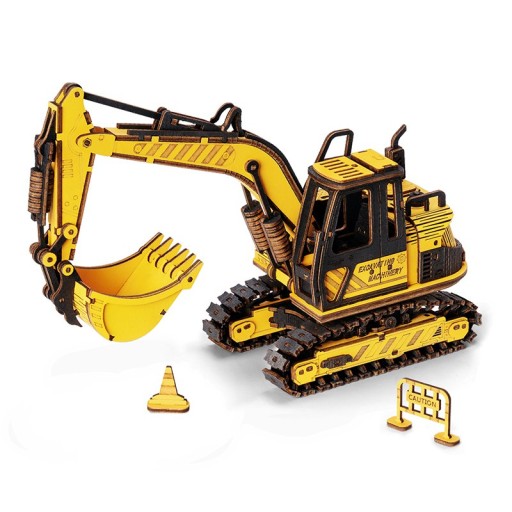 Robotime, Houten Puzzel 3D Graafmachine, TG508K, 21x6,5x12,5cm