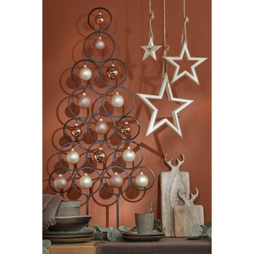 Decoratie Boom voor 16 Ornamenten - L53 x B15 x H117,5 cm - Zwart
