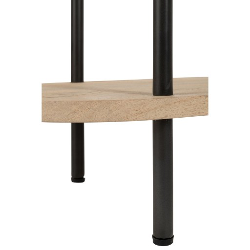 J-Line Console Eli 3Planken Mango Hout/Staal Naturel/Grijs