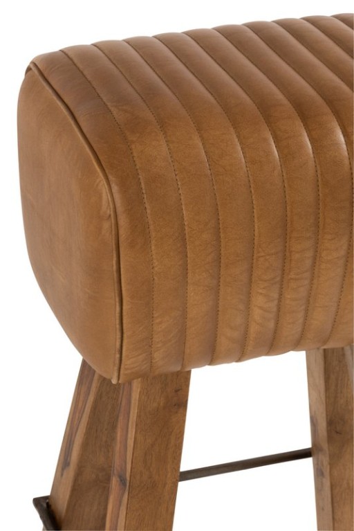 J-Line Stool Gym Leader/Mango Wood Camel/Natural