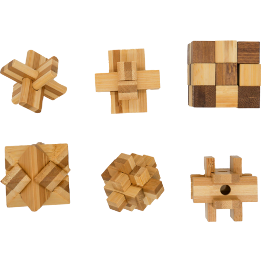 Brainteaser Ecological set of 6 Wooden Puzzles, Project Genius, EC003